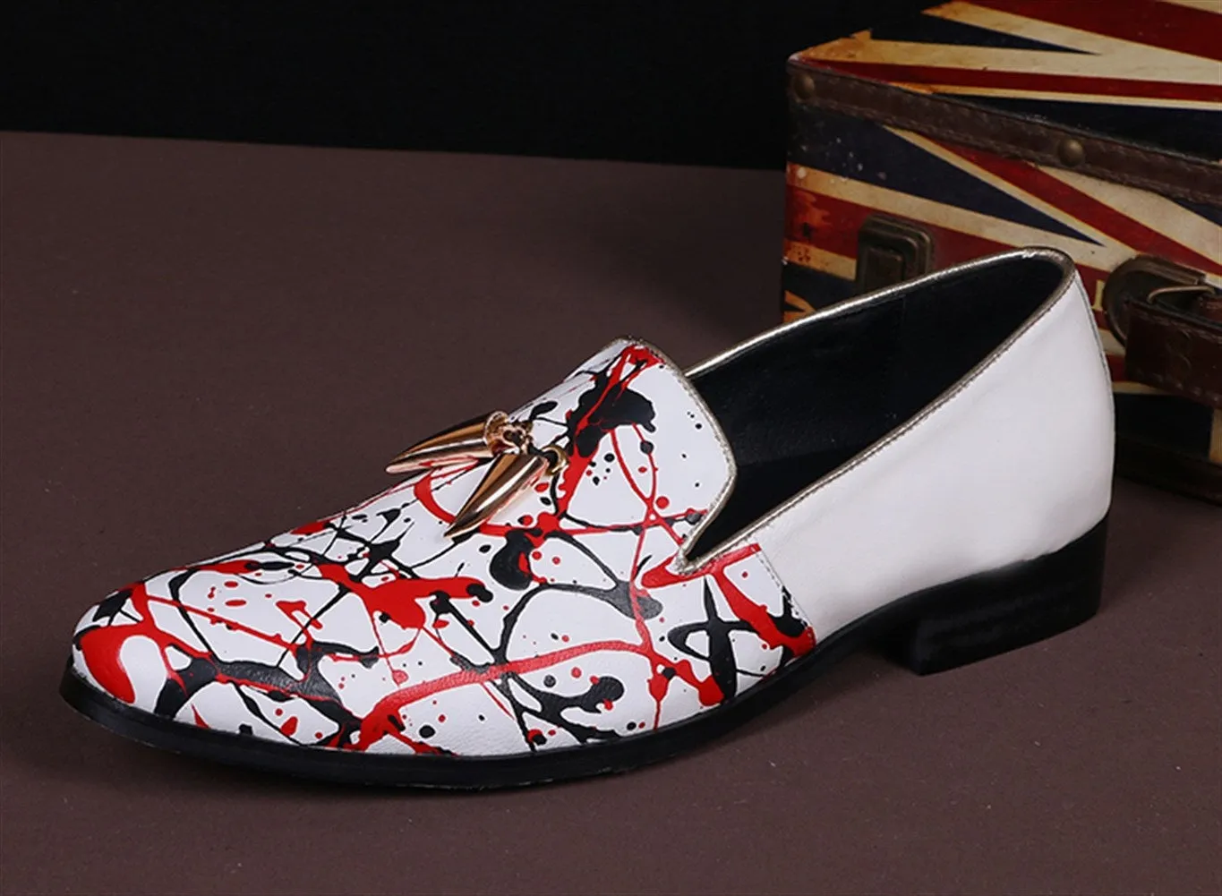 Men Low Heel Slip On Printed Loafer