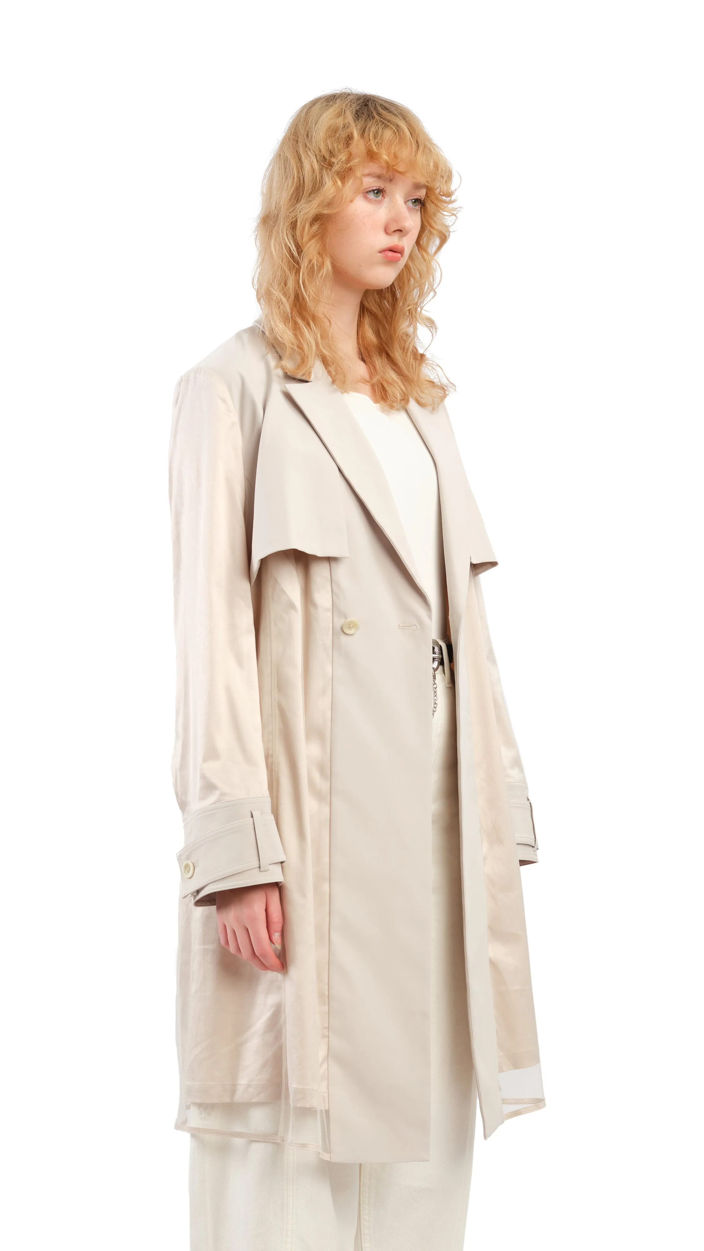 Mesh Trench Coat