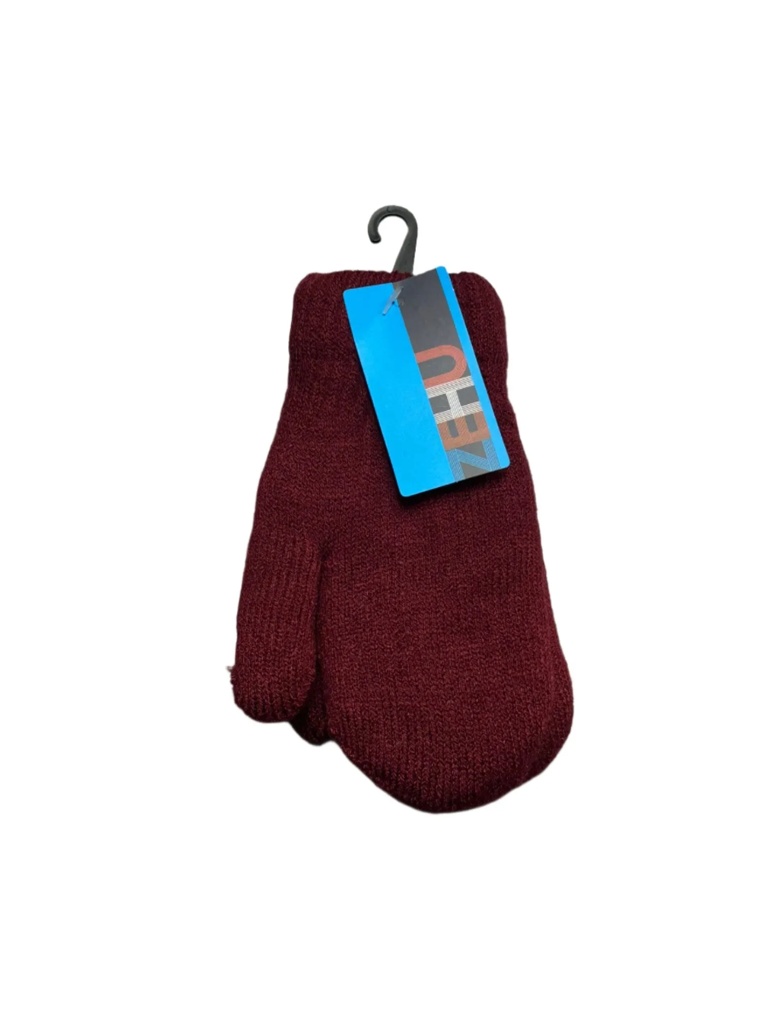 mitten double layer - burgundy