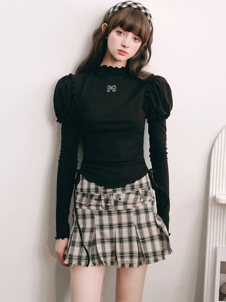 Modern Plaid High Waist A-Line Pleated Skirt