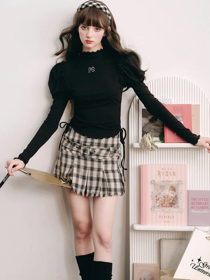 Modern Plaid High Waist A-Line Pleated Skirt