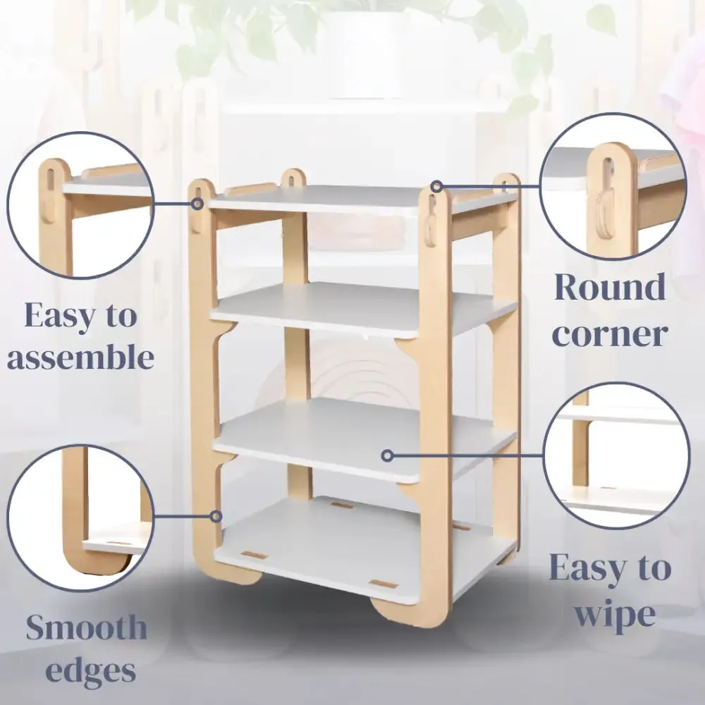 Montessori Wooden Shelf 4-Tier