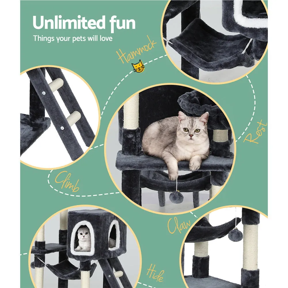 Multi-Level Cat Tree with Hammocks & Sisal Posts - i.Pet