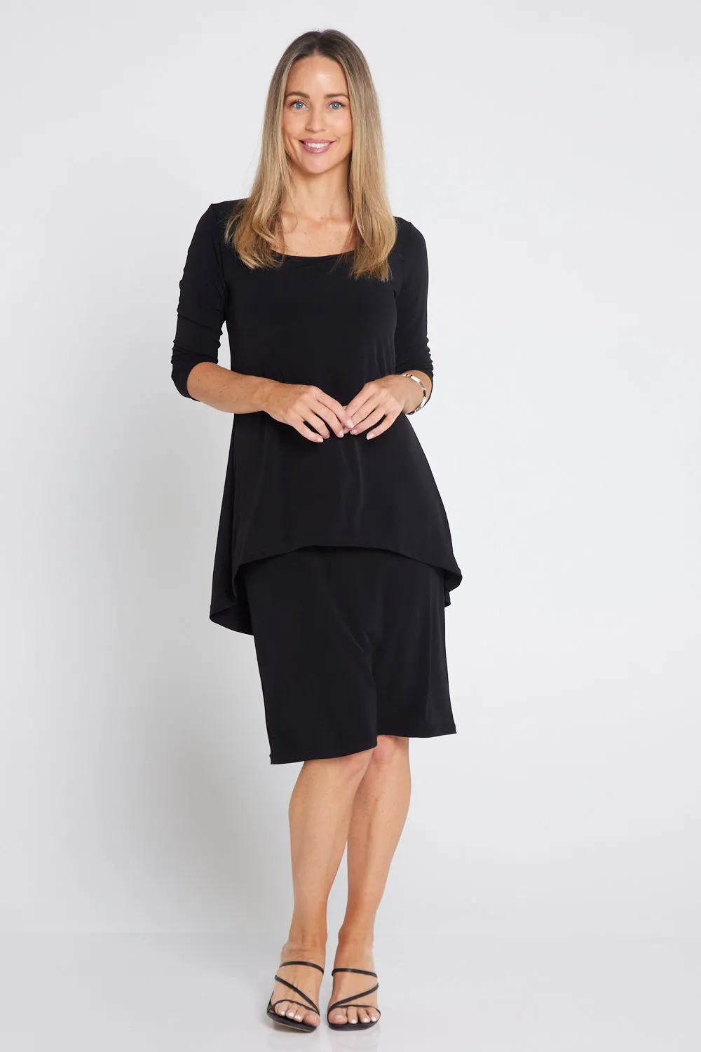 Myra Overlay Dress - Black