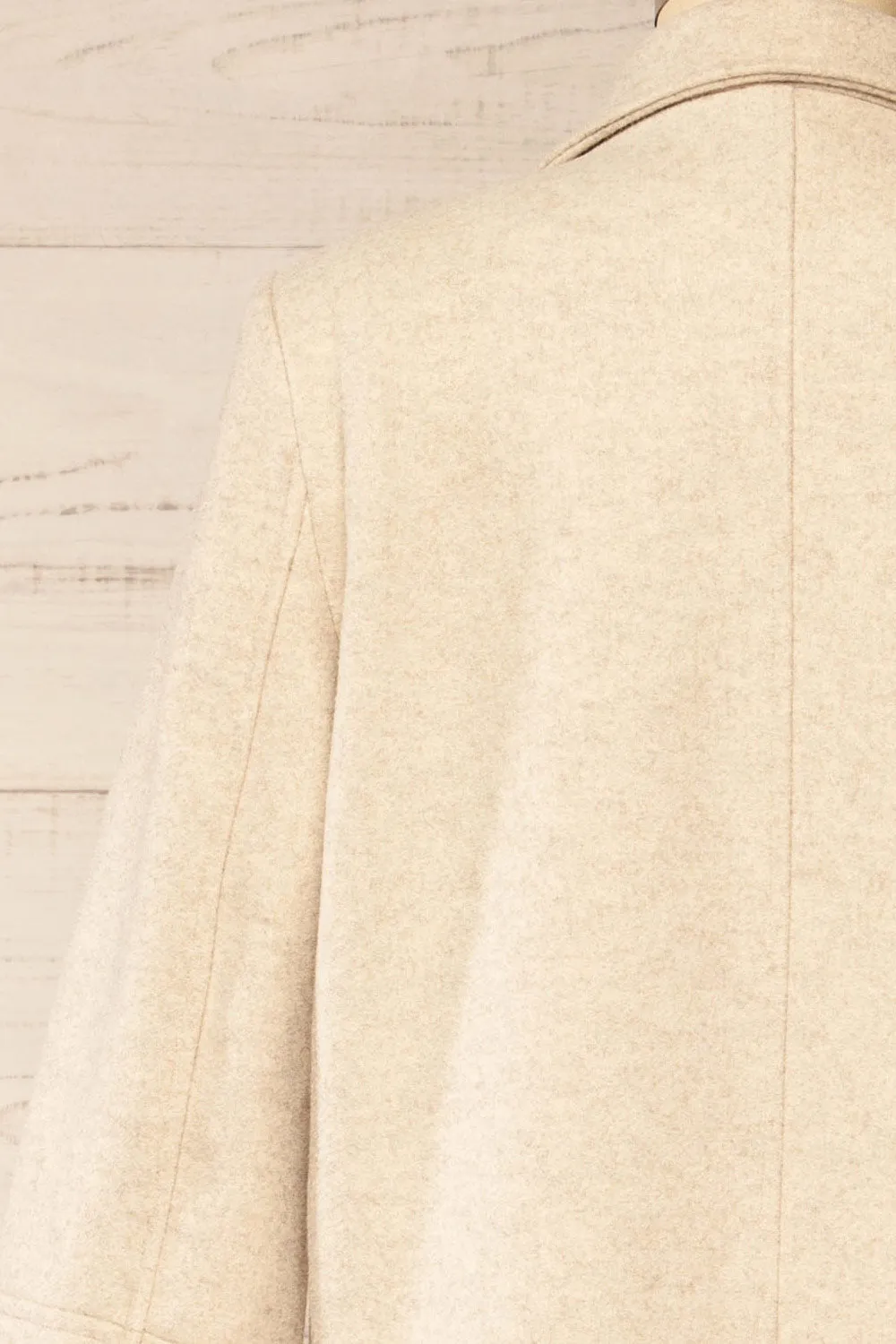 Namur Beige | Double-Breasted Felt Coat