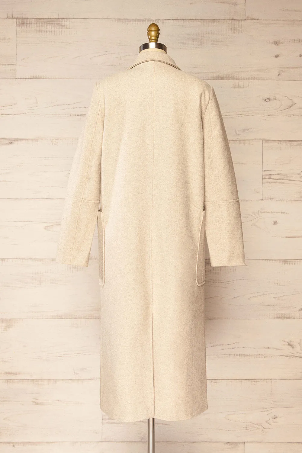 Namur Beige | Double-Breasted Felt Coat