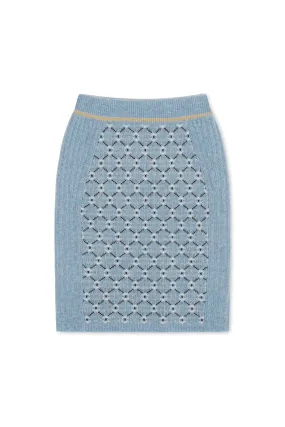 NONAME GEO JACQUARD PENCIL SKIRT