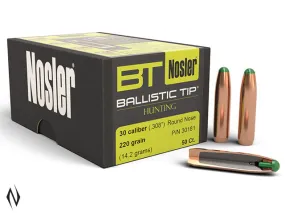 Nosler 308 220gr RN Ballistic Tip Projectiles - 50PK