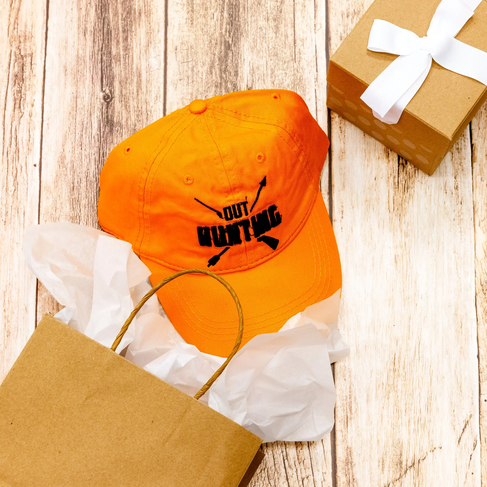 Out Hunting Orange Adjustable Hat