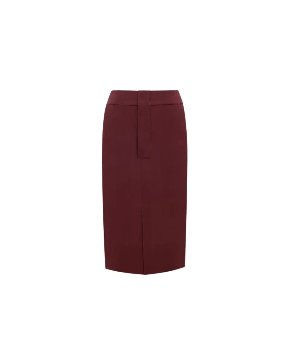 PENCIL SKIRT IN SILK CREPE MUSLIN