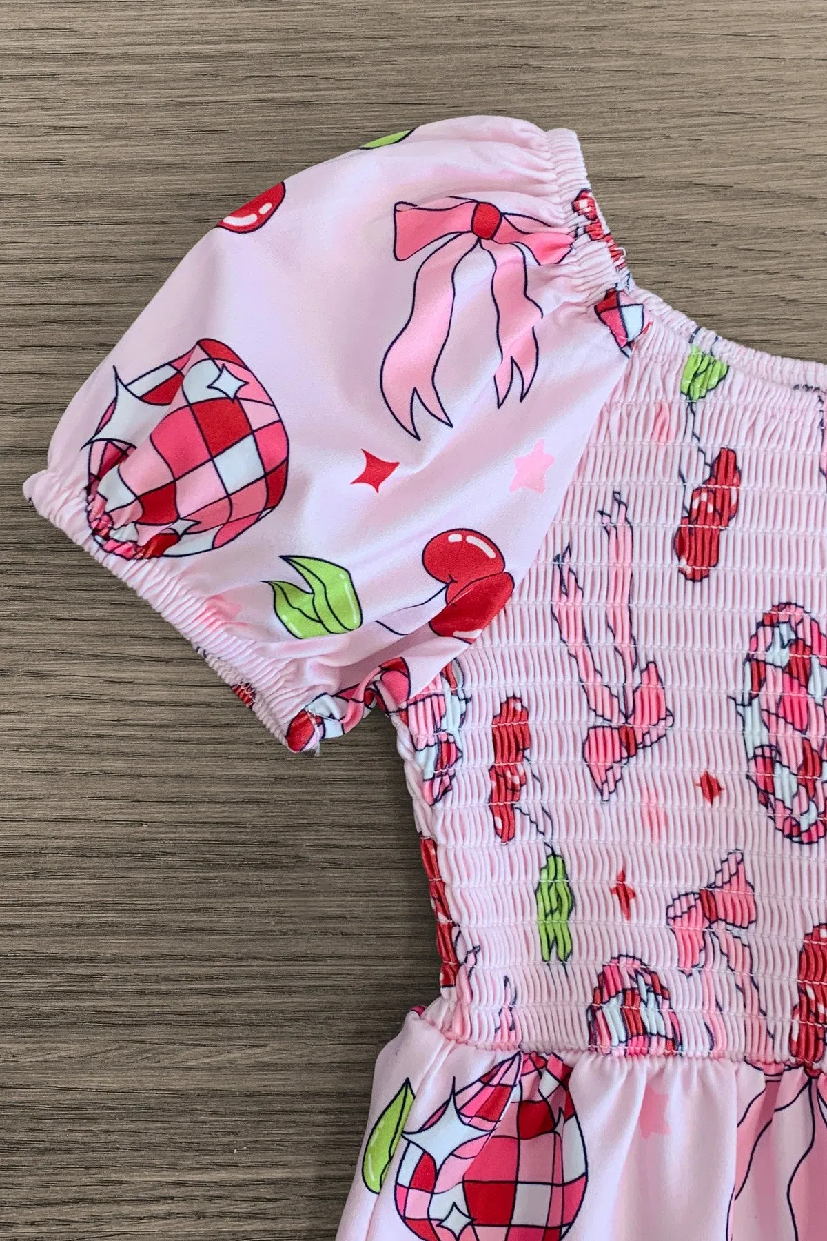 Pink Cherry & Bow Jumpsuit