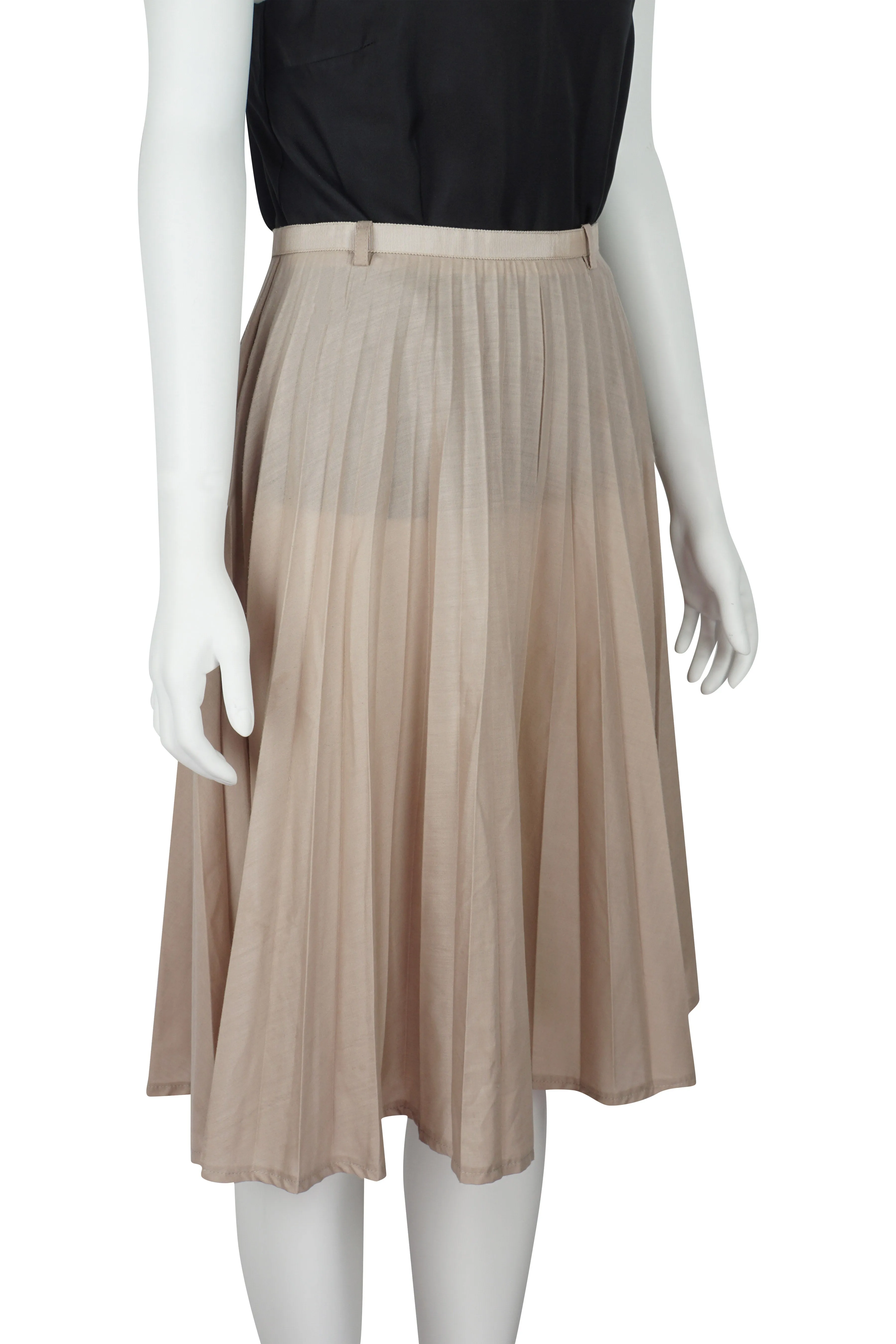 Pink sunray pleated skirt