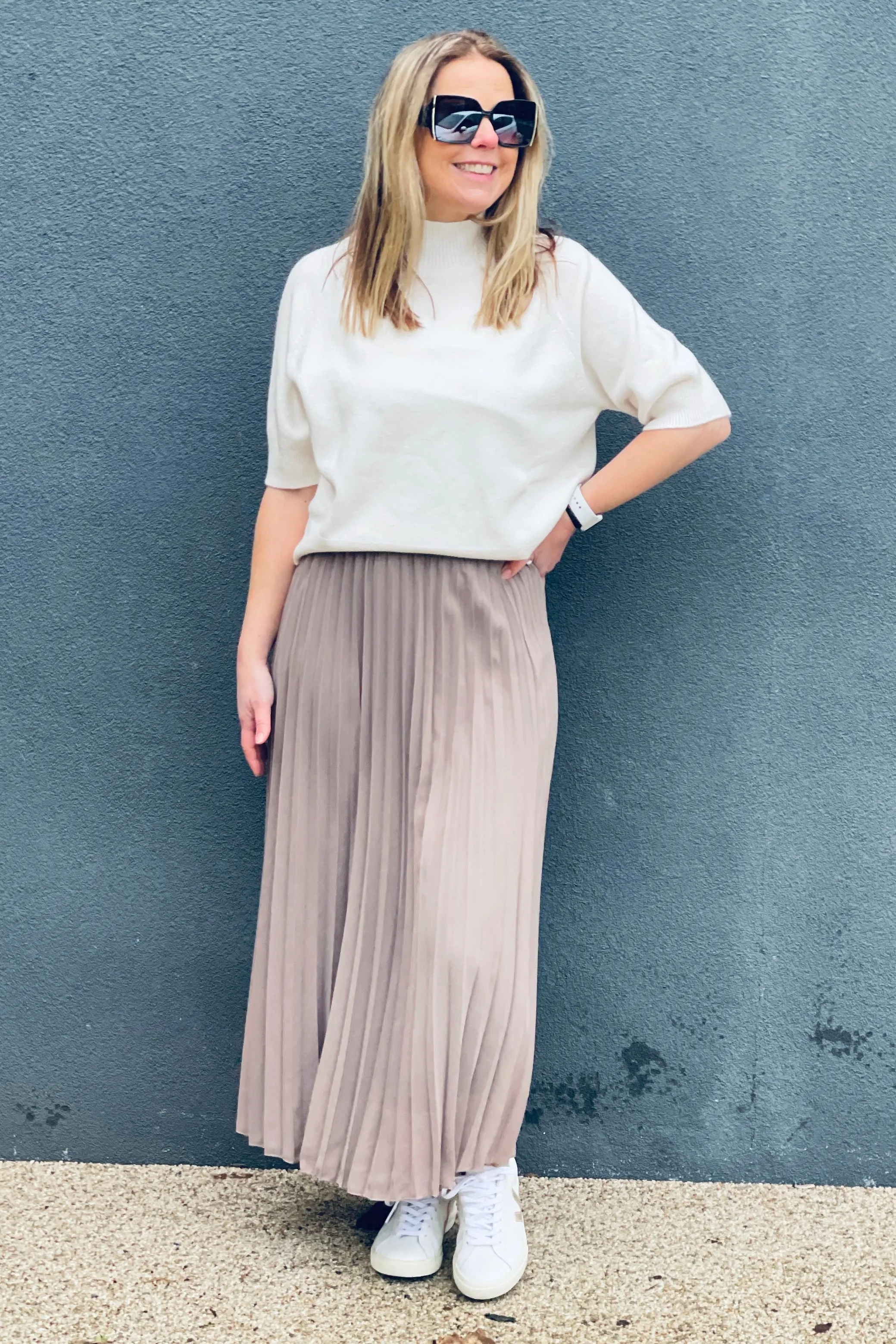 Pleated Maxi Skirt | Mocha