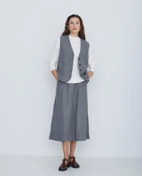 Pleated Skirt in Grey by YERSE