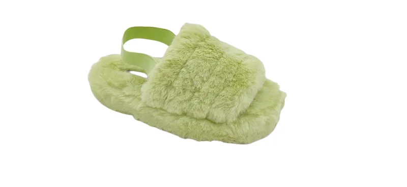 PLUSH-KIDS FAUX FUR UPPER AND FOOTBED SLIPPER WITH LEOPARD PRINT BY LAUREN LORRAINE 10% OFF