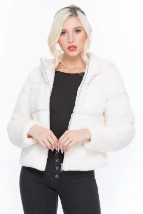 Precious As A Pearl Hooded Jacket - Cream