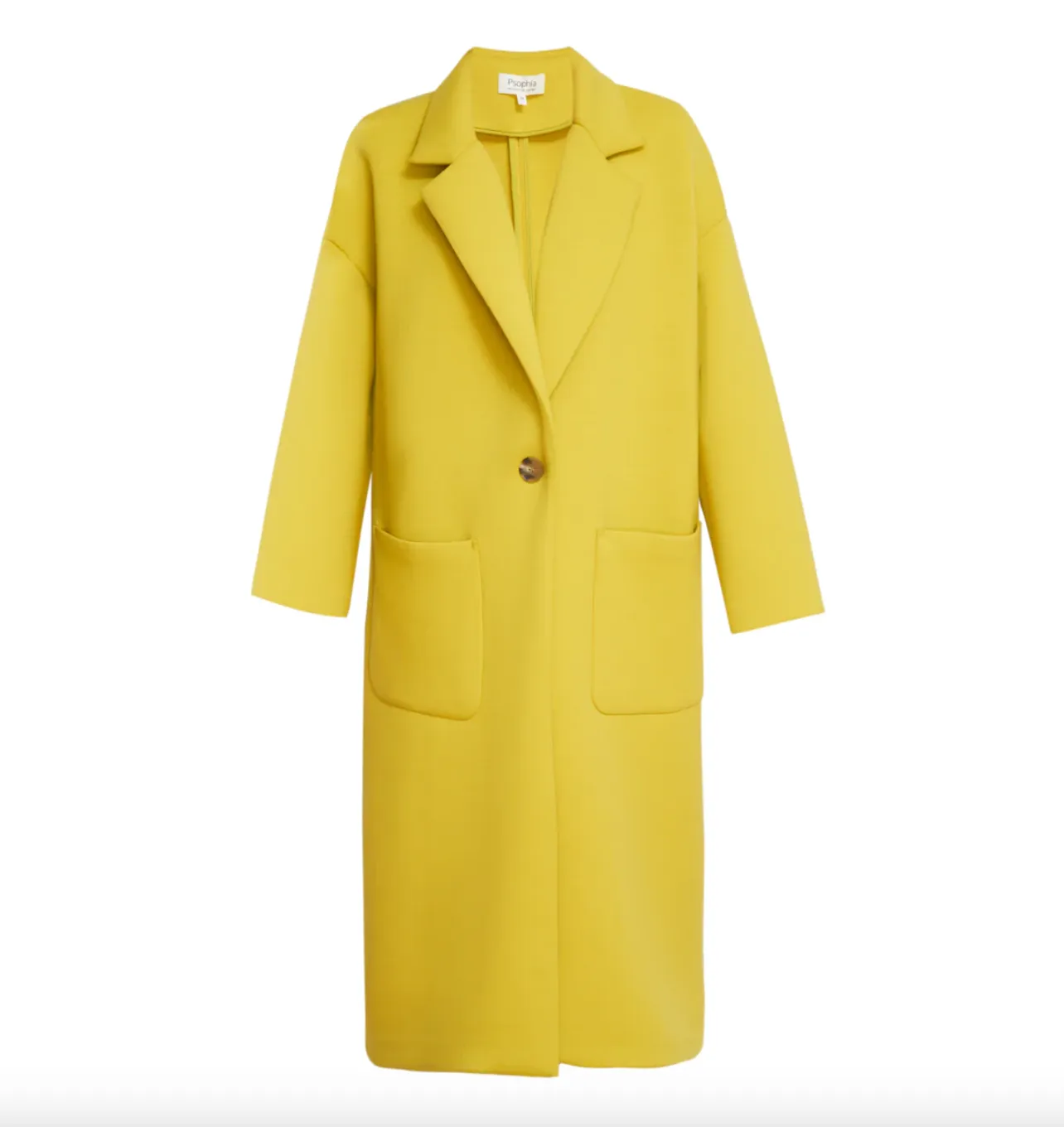 Psophia Neoprene Oversized Coat - Sunflower