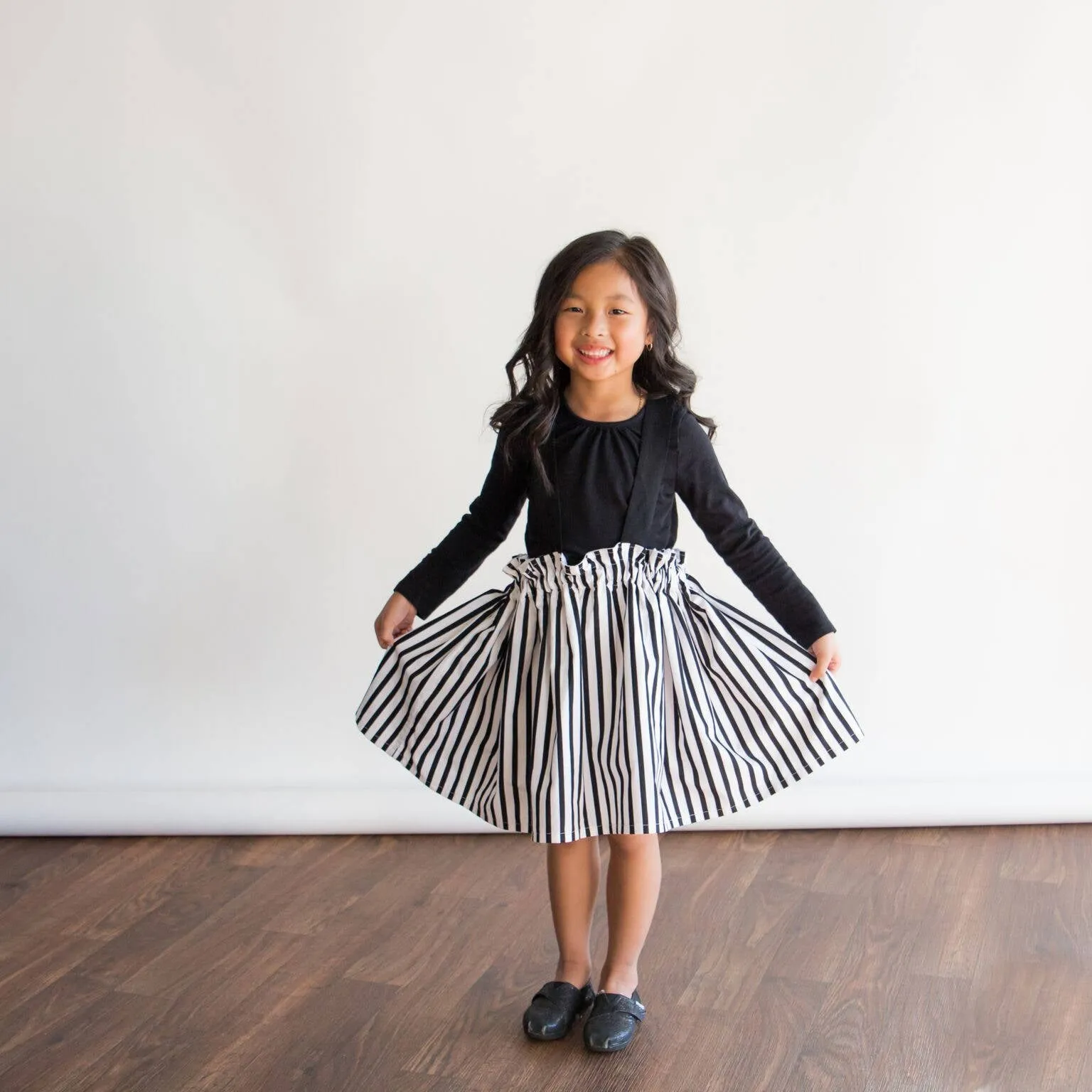 Red and White Suspender Skirt