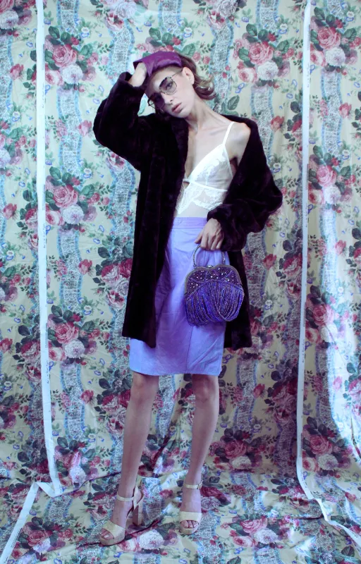 RENT Retro Skirt and Faux Fur Coat