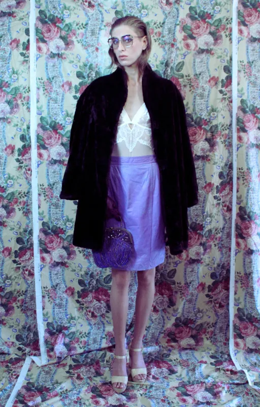 RENT Retro Skirt and Faux Fur Coat