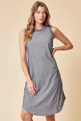 ROUNDED HEM KNIT DRESS