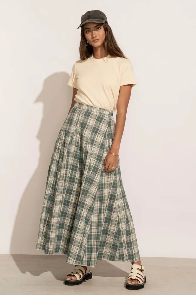 Sachi Plaid Skirt in Blue - FINAL SALE