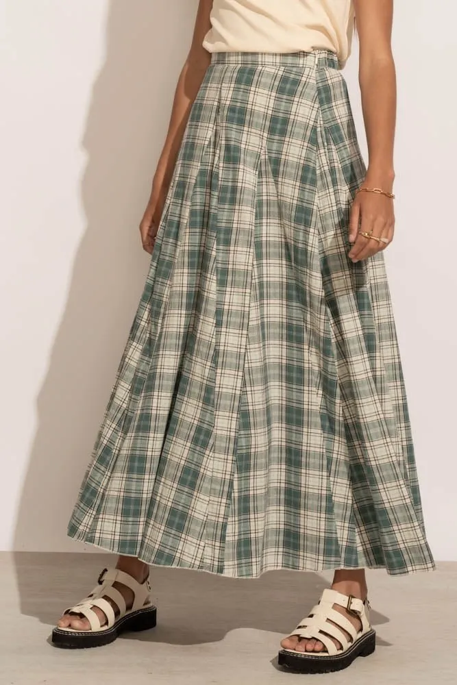 Sachi Plaid Skirt in Blue - FINAL SALE