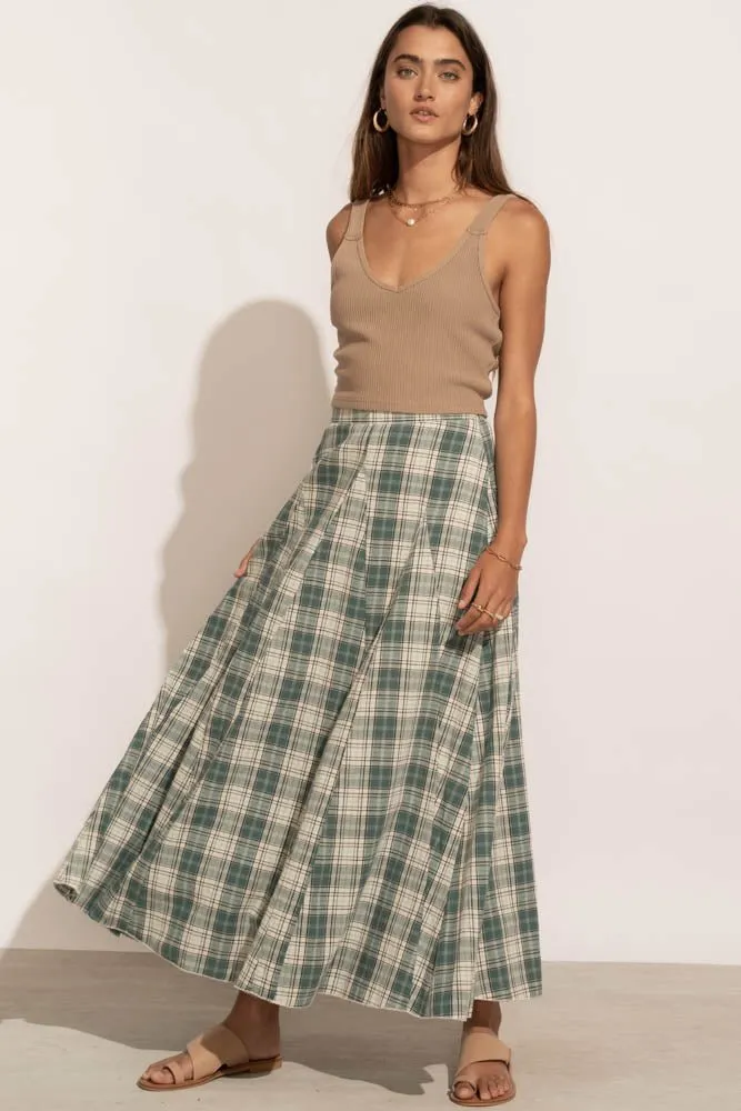 Sachi Plaid Skirt in Blue - FINAL SALE