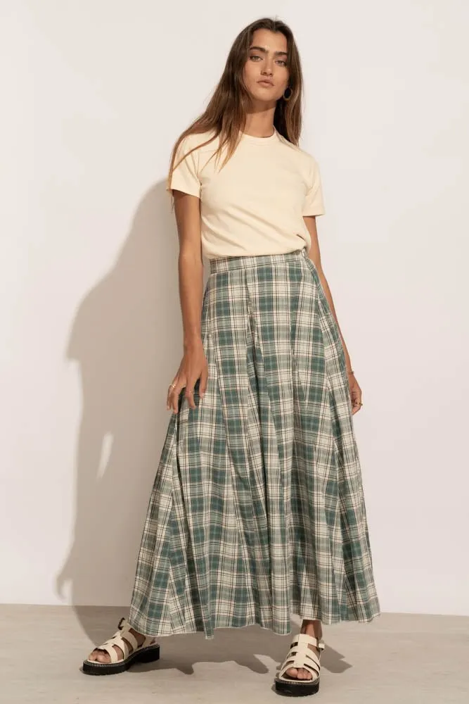 Sachi Plaid Skirt in Blue - FINAL SALE