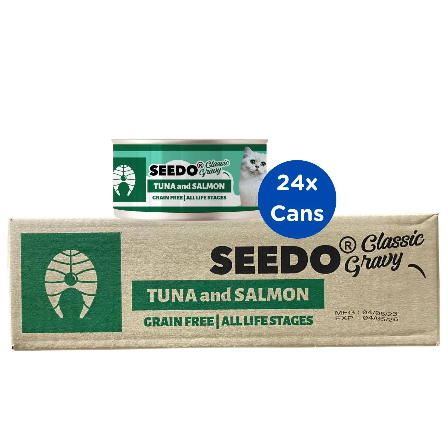 Seedo Classic Gravy Tuna & Salmon in Gravy Wet Cat canned food