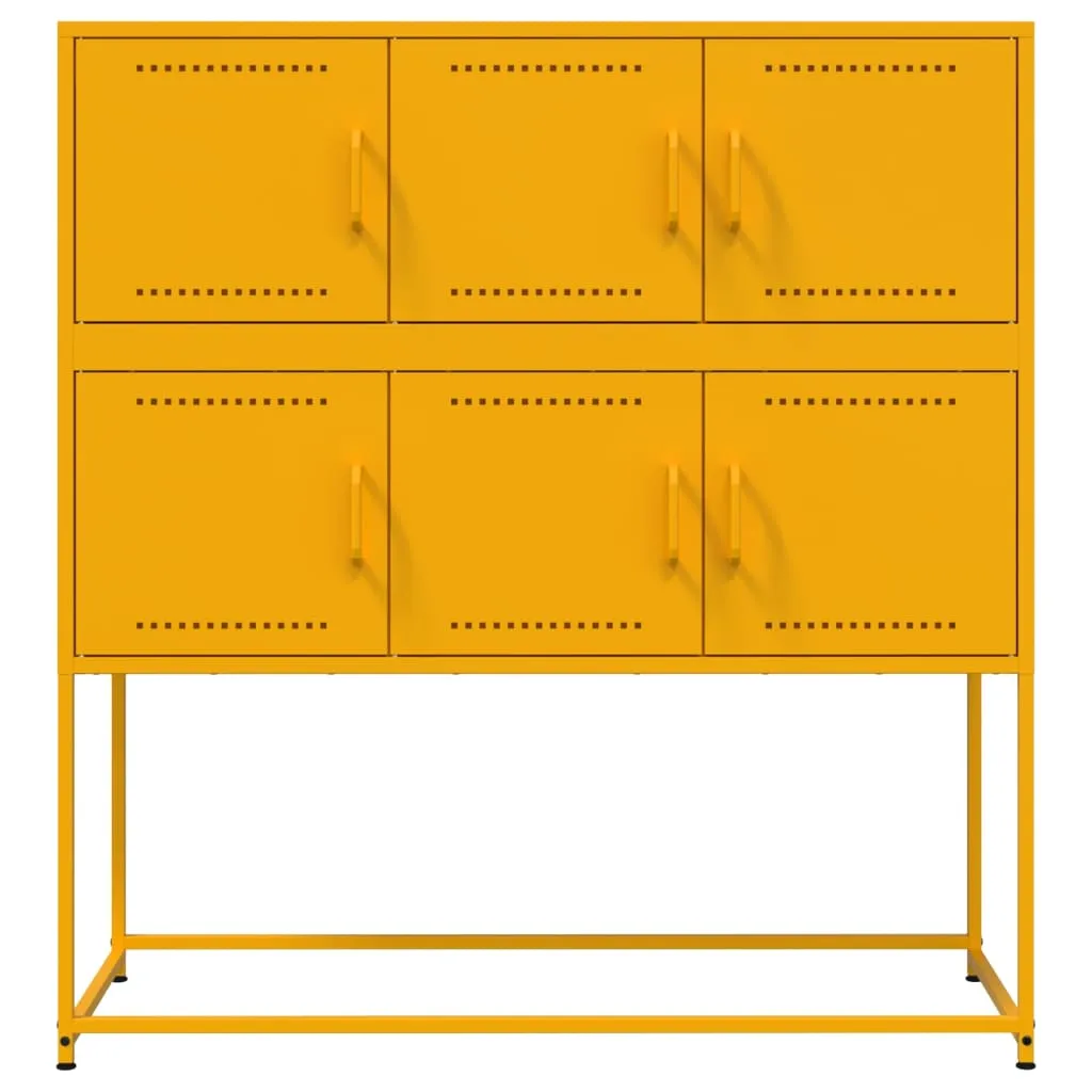 Sideboard Mustard Yellow 100.5x39x107 cm Cold-rolled Steel