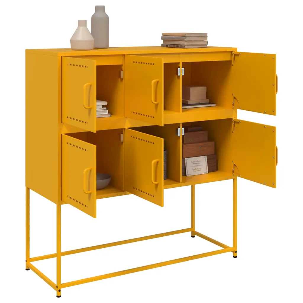 Sideboard Mustard Yellow 100.5x39x107 cm Cold-rolled Steel