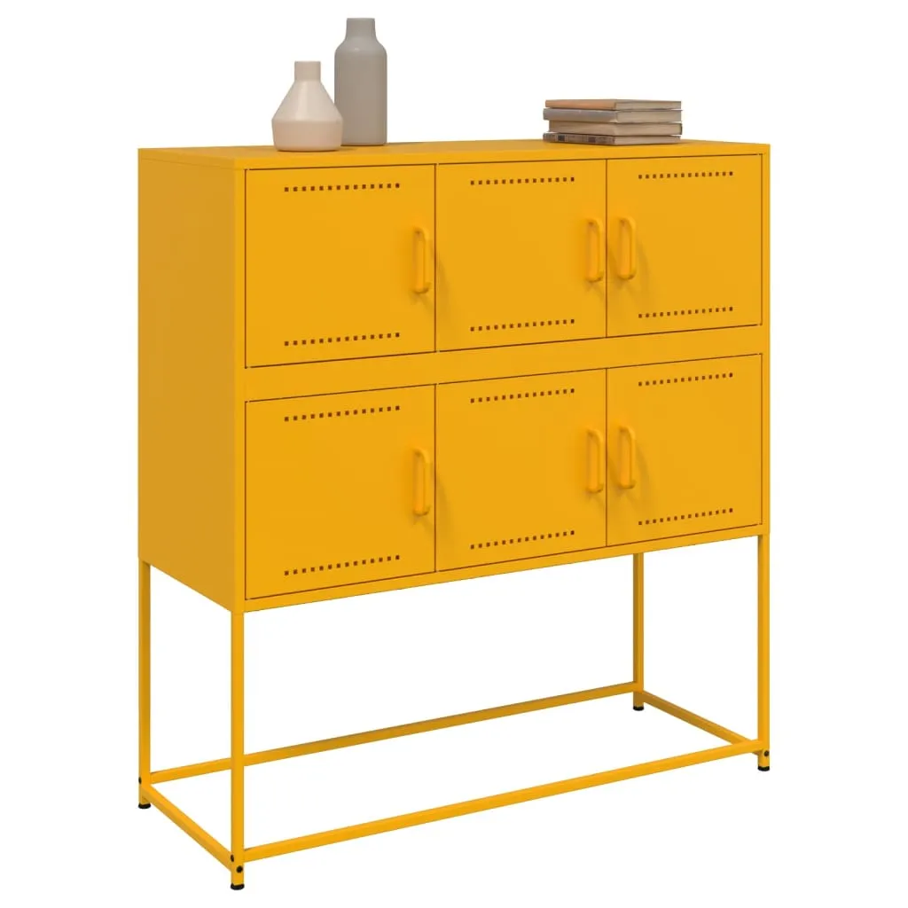 Sideboard Mustard Yellow 100.5x39x107 cm Cold-rolled Steel