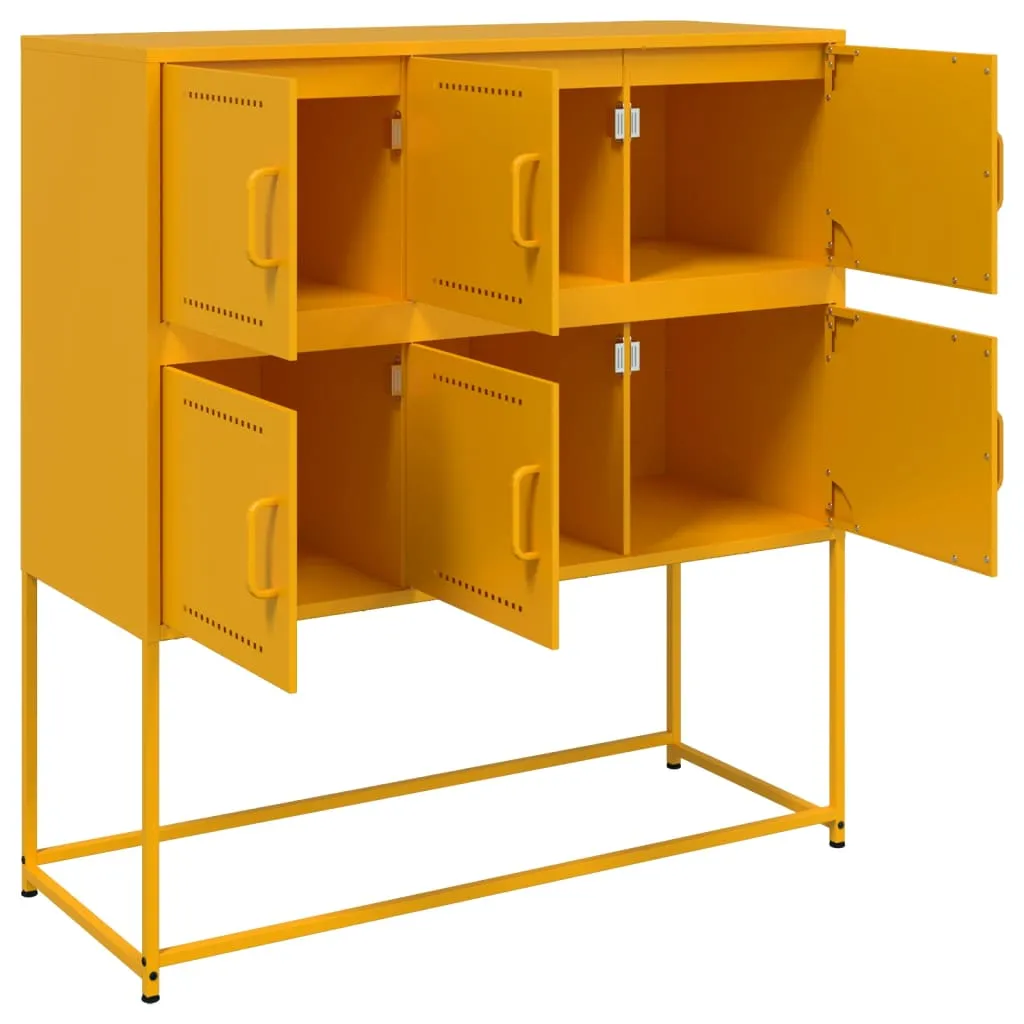 Sideboard Mustard Yellow 100.5x39x107 cm Cold-rolled Steel