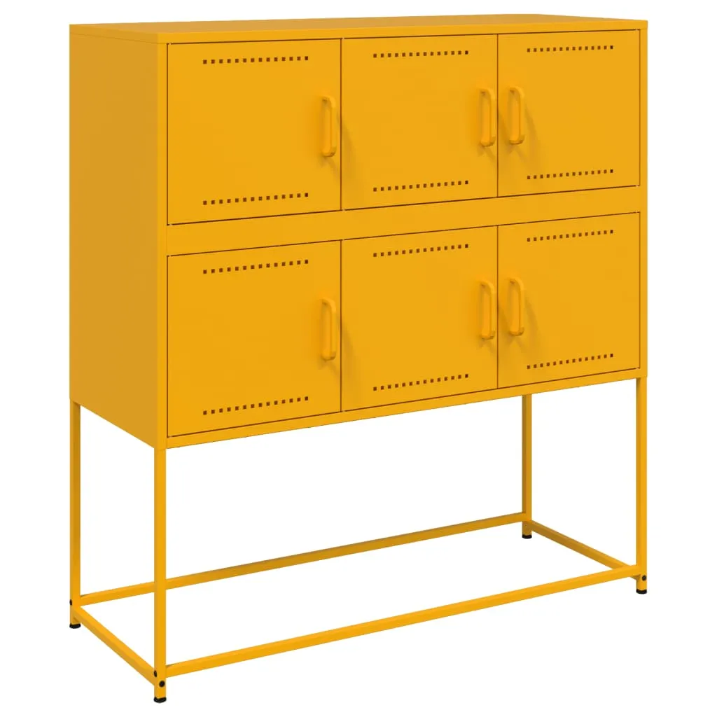 Sideboard Mustard Yellow 100.5x39x107 cm Cold-rolled Steel