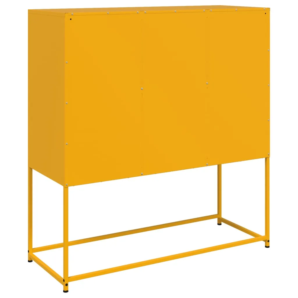 Sideboard Mustard Yellow 100.5x39x107 cm Cold-rolled Steel