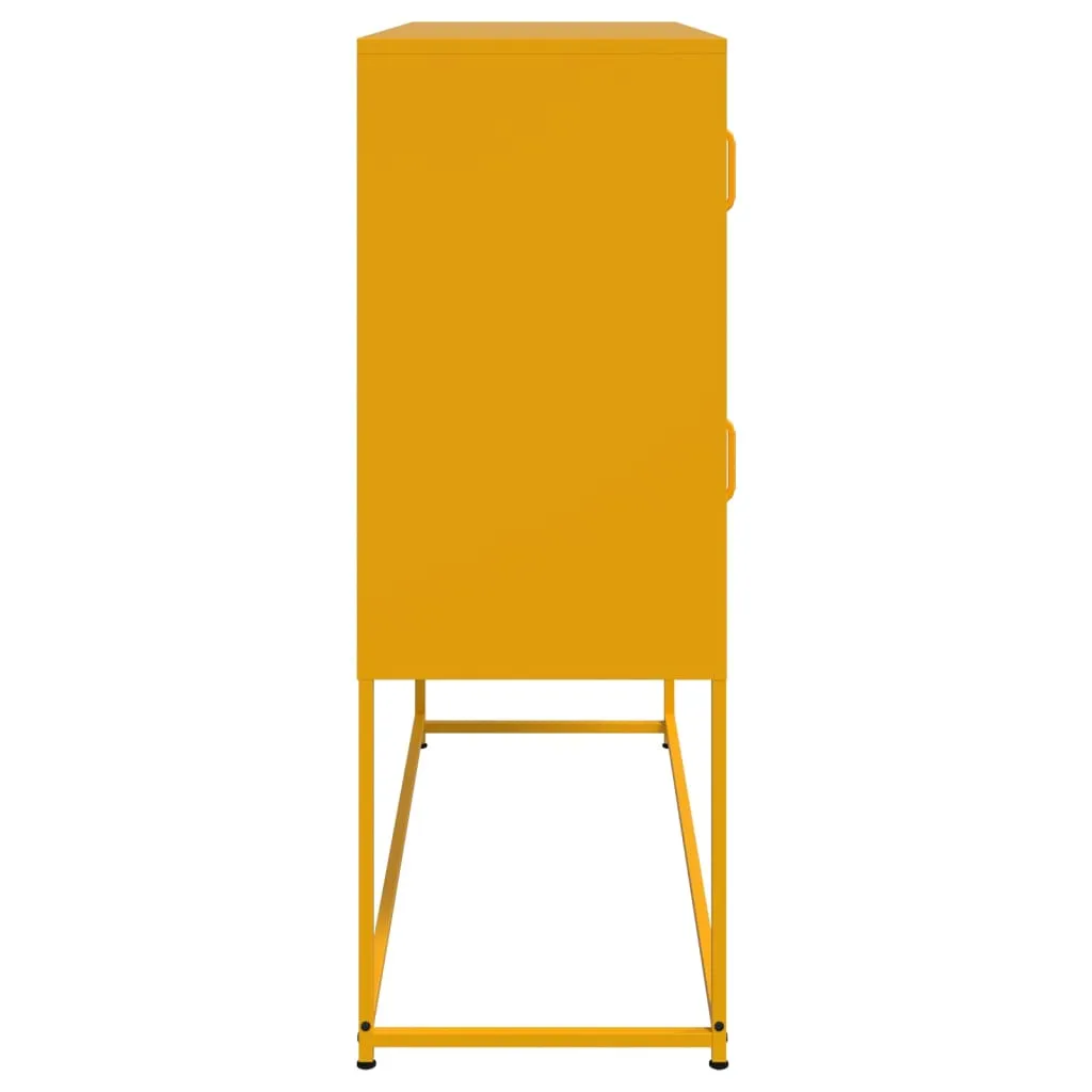 Sideboard Mustard Yellow 100.5x39x107 cm Cold-rolled Steel