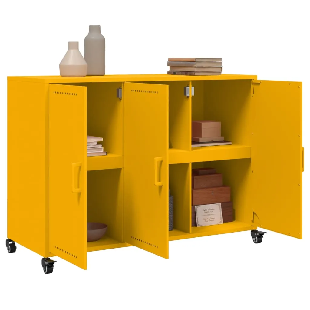 Sideboard Mustard Yellow 100.5x39x72 cm Cold-rolled Steel