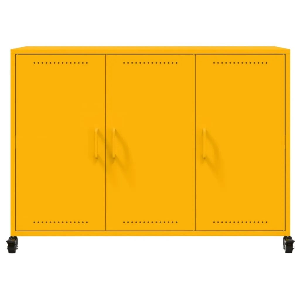 Sideboard Mustard Yellow 100.5x39x72 cm Cold-rolled Steel