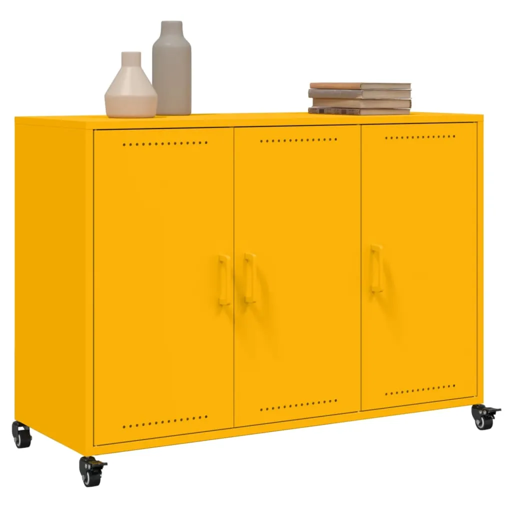 Sideboard Mustard Yellow 100.5x39x72 cm Cold-rolled Steel