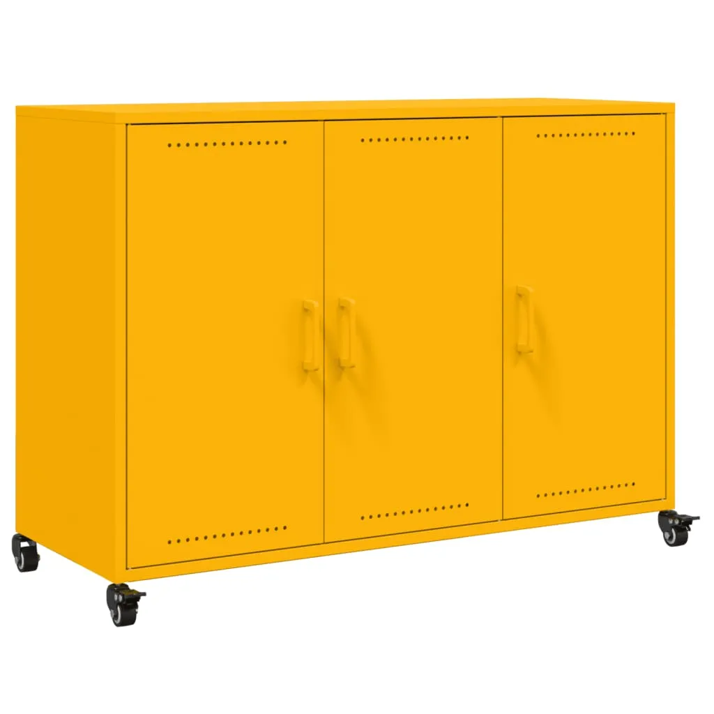 Sideboard Mustard Yellow 100.5x39x72 cm Cold-rolled Steel