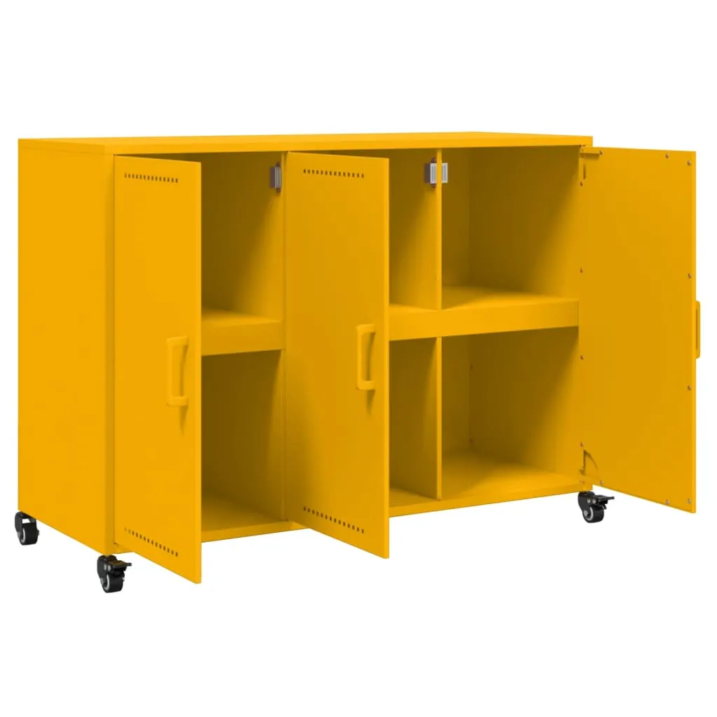 Sideboard Mustard Yellow 100.5x39x72 cm Cold-rolled Steel