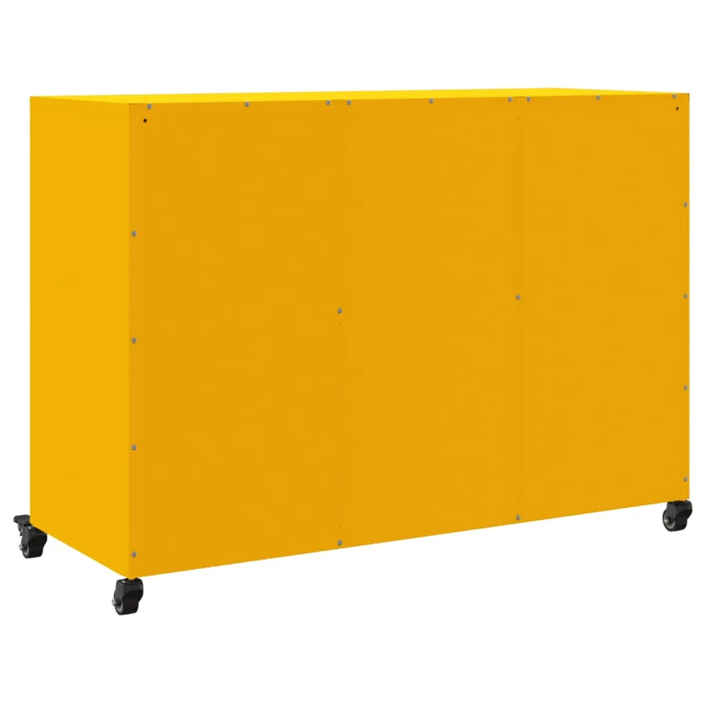 Sideboard Mustard Yellow 100.5x39x72 cm Cold-rolled Steel