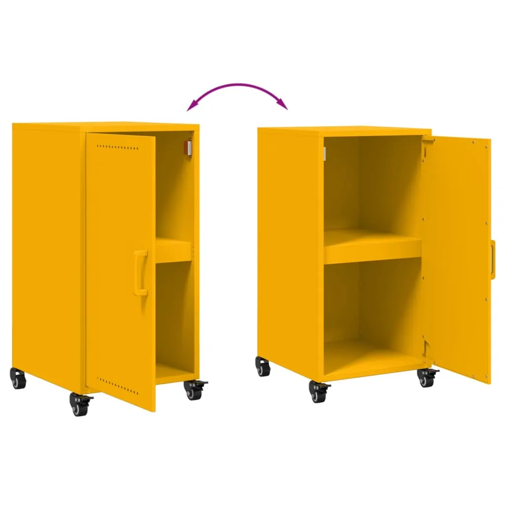 Sideboard Mustard Yellow 36x39x72 cm Cold-rolled Steel