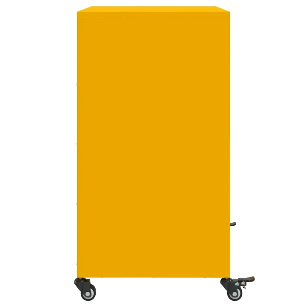 Sideboard Mustard Yellow 68.5x39x72 cm Cold-rolled Steel