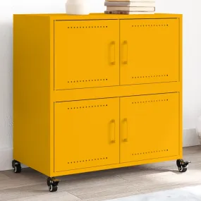 Sideboard Mustard Yellow 68.5x39x72 cm Cold-rolled Steel