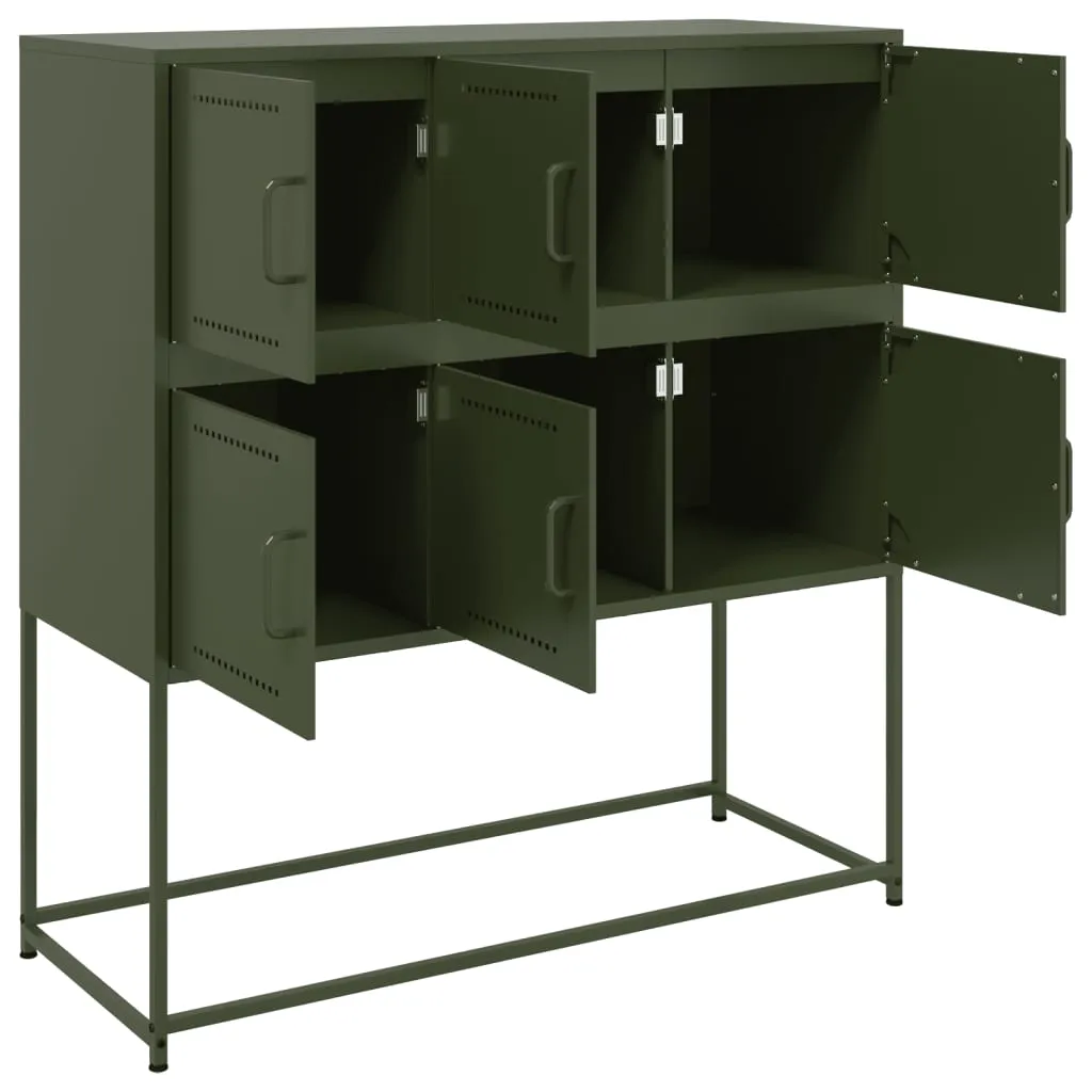 Sideboard Olive Green 100.5x39x107 cm Cold-rolled Steel