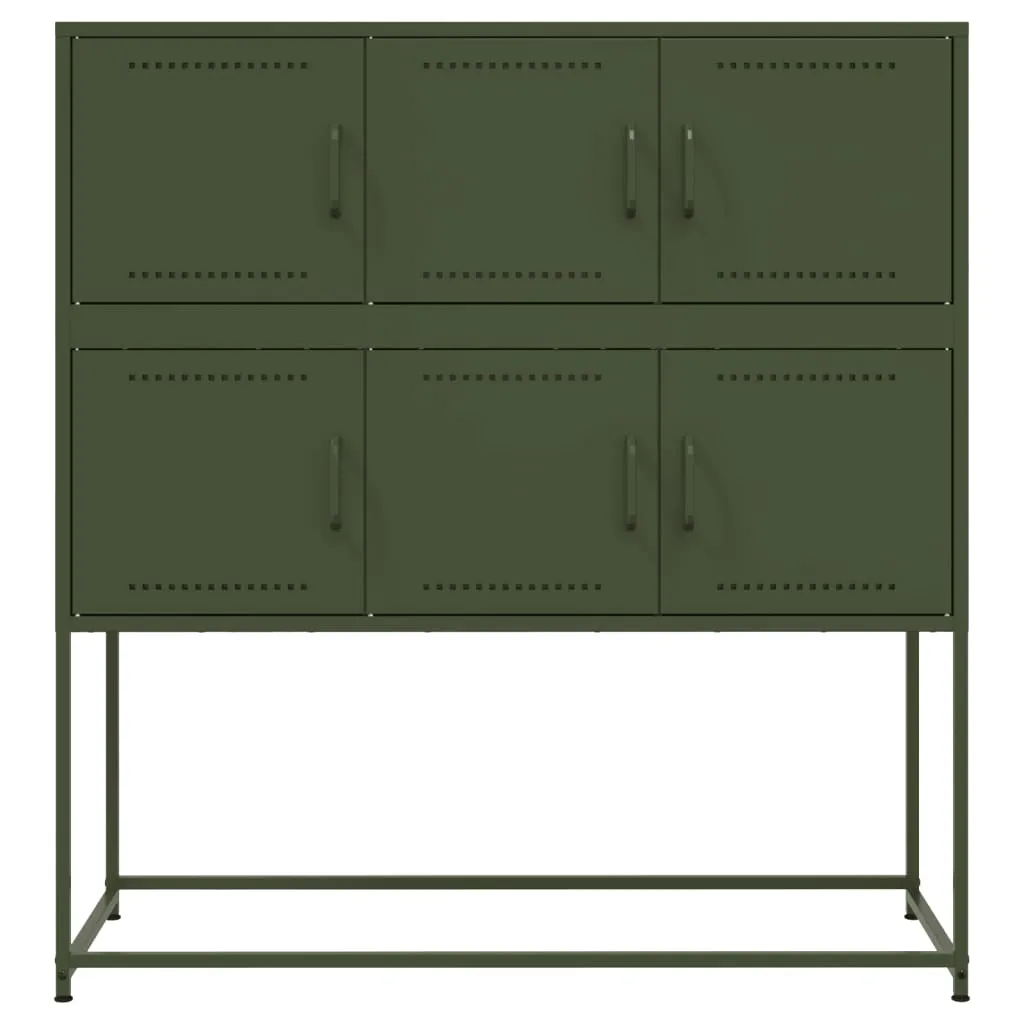 Sideboard Olive Green 100.5x39x107 cm Cold-rolled Steel