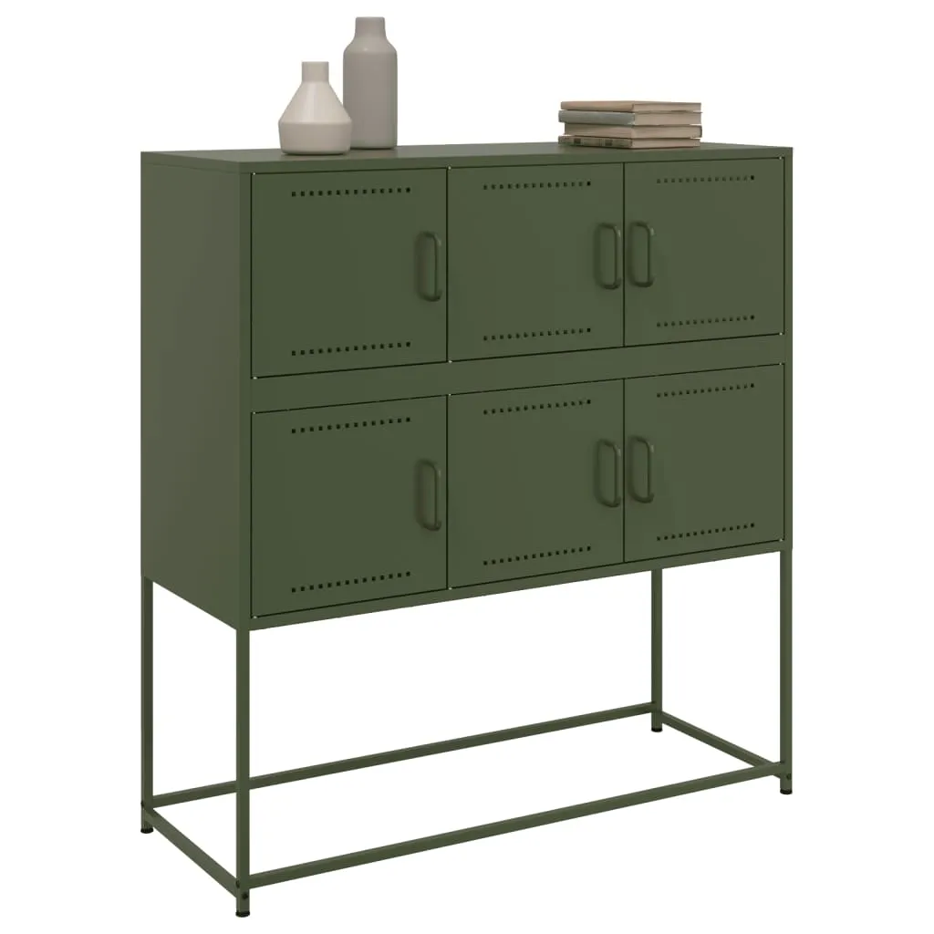 Sideboard Olive Green 100.5x39x107 cm Cold-rolled Steel