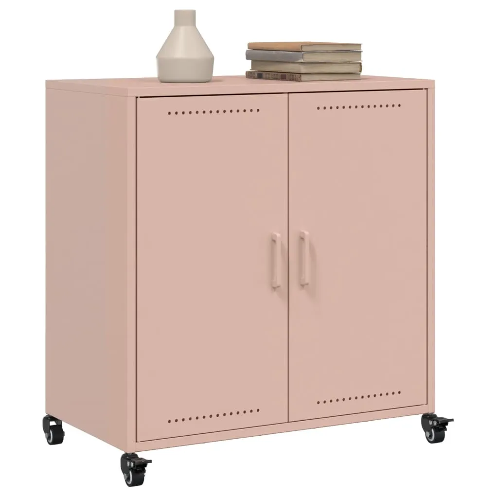 Sideboard Pink 68.5x39x72 cm Cold-rolled Steel